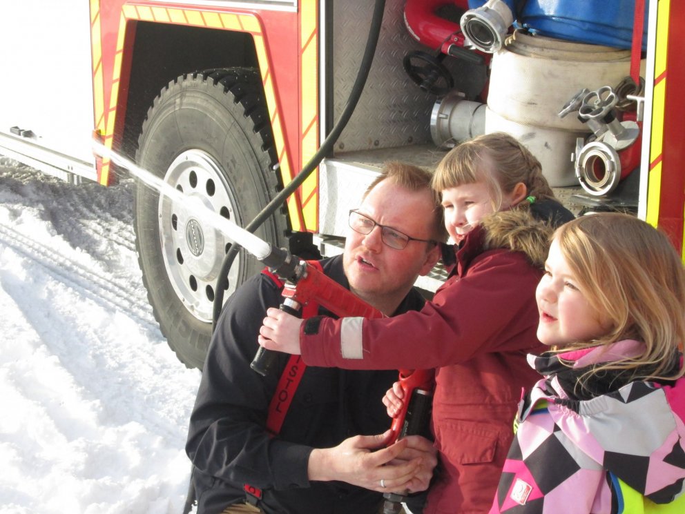 Heimsókn á slökkvistöðina