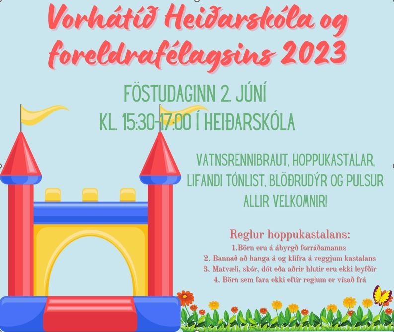Vorhátíð Heiðarskóla og Foreldrafélags Leik- og grunnskóla Hvalfjarðarsveitar