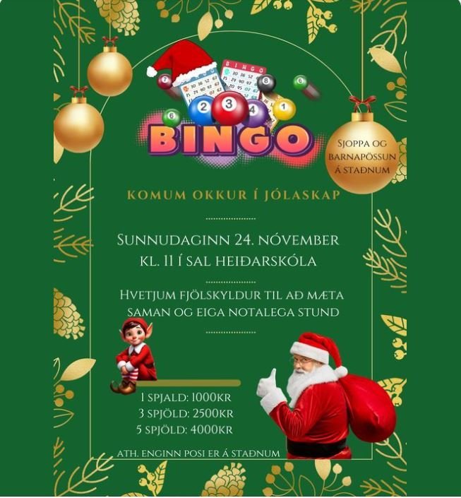 Jólabingó Foreldrafélagsins