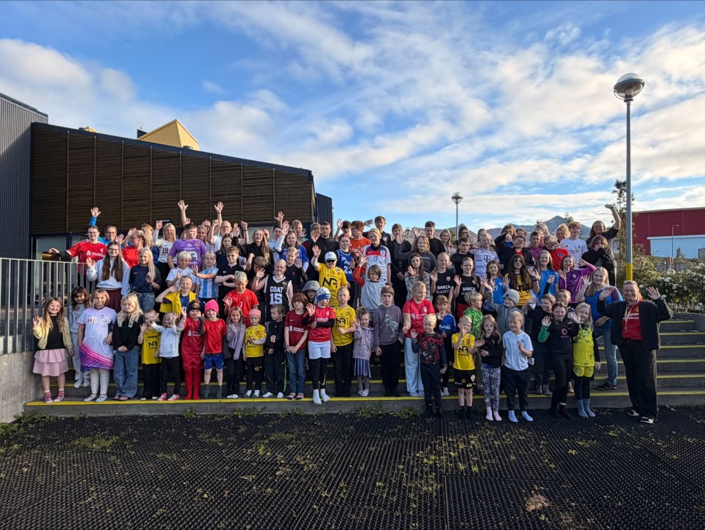 Heiðarskóli tók þátt í Treyjudeginum 4. september