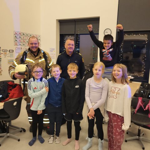 Slökkviliðsmenn í heimsókn