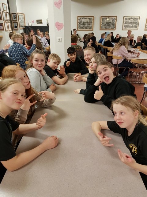 Nemendur í 8. bekk á Reykjum