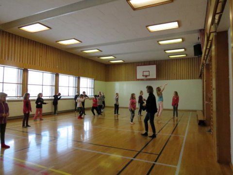 Danskennsla hafin í Leik- og grunnskóla Hvalfjarðarsveitar