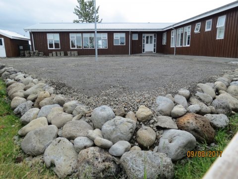 Leikskólinn hafinn og framkvæmdir á baklóð