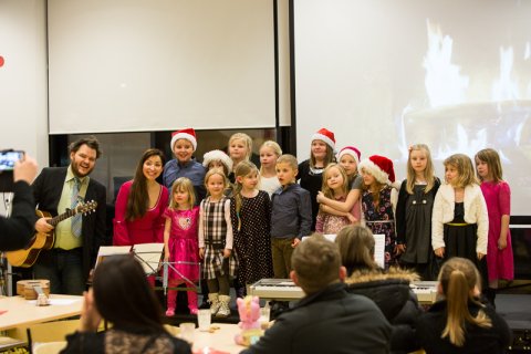 Myndir frá jólatónleikum í Heiðarskóla 14. desember