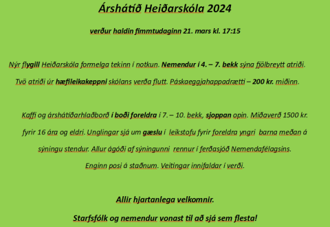 Árshátíð Heiðarskóla