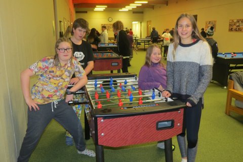 Nemendur 7. bekkjar í skólabúðum á Reykjum í Hrútafirði