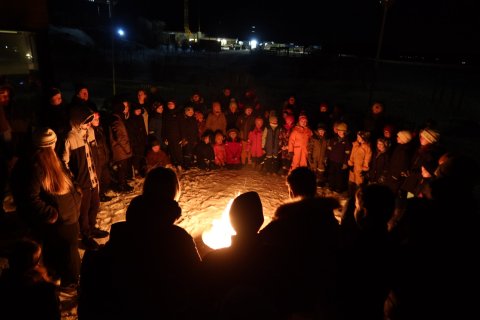 Varðeldur í morgunsárið