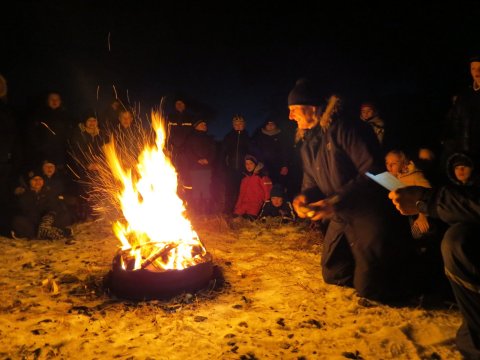 Varðeldur í morgunsárið