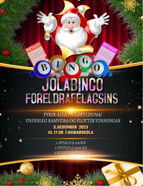 Jólabingó Foreldrafélags Leik- og grunnskóla Hvalfjarðarsveitar